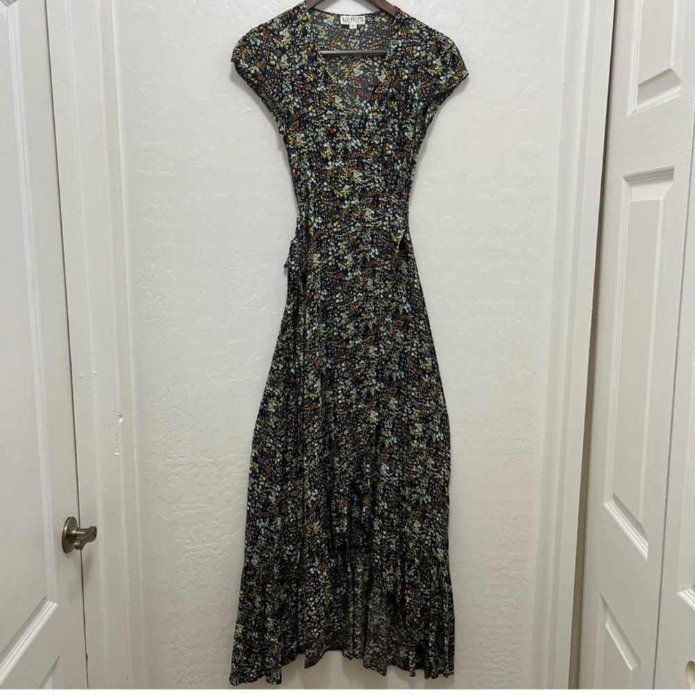 XIX Palms Wrap Floral Hawaii Maxi Dress